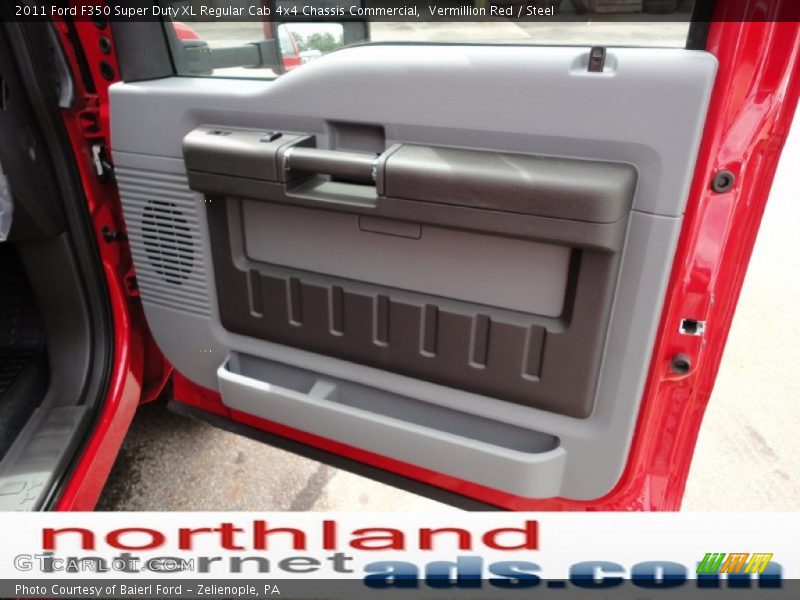 Vermillion Red / Steel 2011 Ford F350 Super Duty XL Regular Cab 4x4 Chassis Commercial