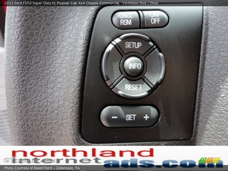 Vermillion Red / Steel 2011 Ford F350 Super Duty XL Regular Cab 4x4 Chassis Commercial