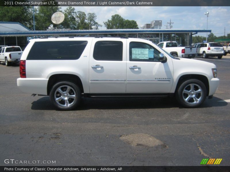 White Diamond Tricoat / Light Cashmere/Dark Cashmere 2011 Chevrolet Suburban LTZ