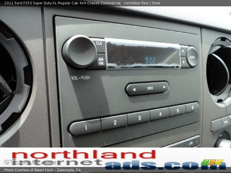 Vermillion Red / Steel 2011 Ford F350 Super Duty XL Regular Cab 4x4 Chassis Commercial