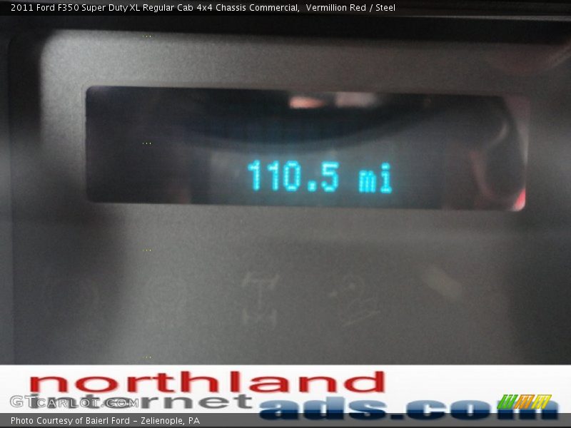 Vermillion Red / Steel 2011 Ford F350 Super Duty XL Regular Cab 4x4 Chassis Commercial