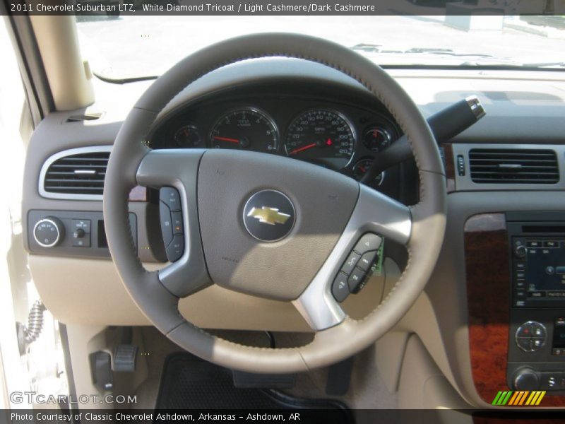 White Diamond Tricoat / Light Cashmere/Dark Cashmere 2011 Chevrolet Suburban LTZ