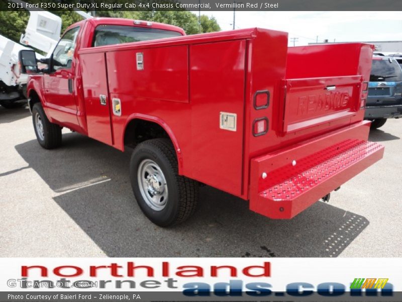 Vermillion Red / Steel 2011 Ford F350 Super Duty XL Regular Cab 4x4 Chassis Commercial