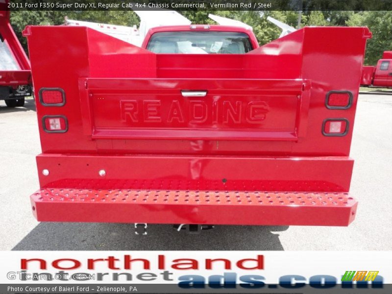 Vermillion Red / Steel 2011 Ford F350 Super Duty XL Regular Cab 4x4 Chassis Commercial