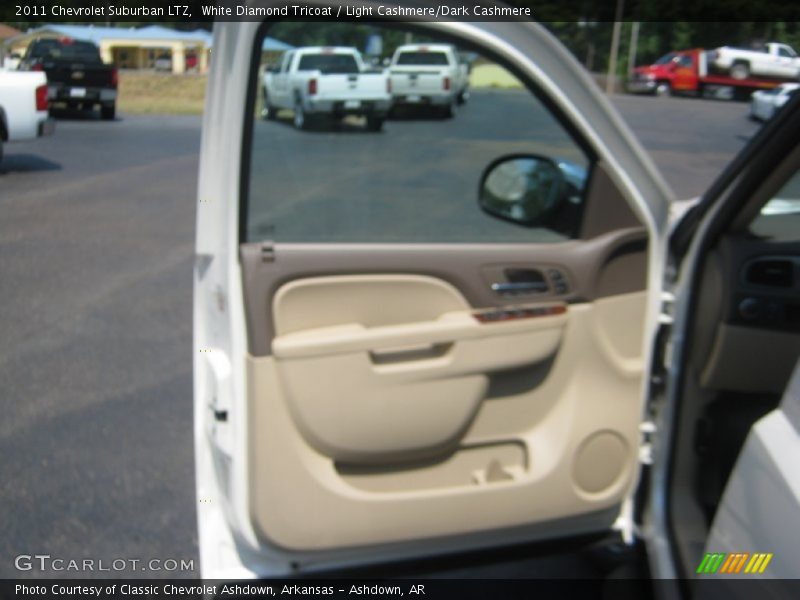 White Diamond Tricoat / Light Cashmere/Dark Cashmere 2011 Chevrolet Suburban LTZ
