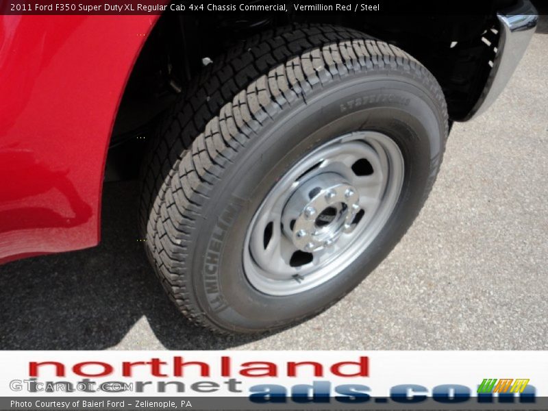 Vermillion Red / Steel 2011 Ford F350 Super Duty XL Regular Cab 4x4 Chassis Commercial