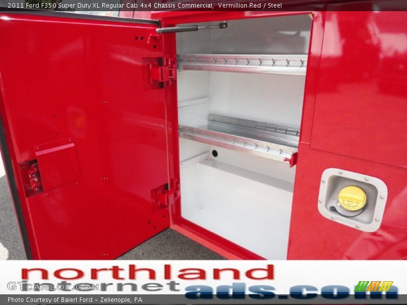 Vermillion Red / Steel 2011 Ford F350 Super Duty XL Regular Cab 4x4 Chassis Commercial