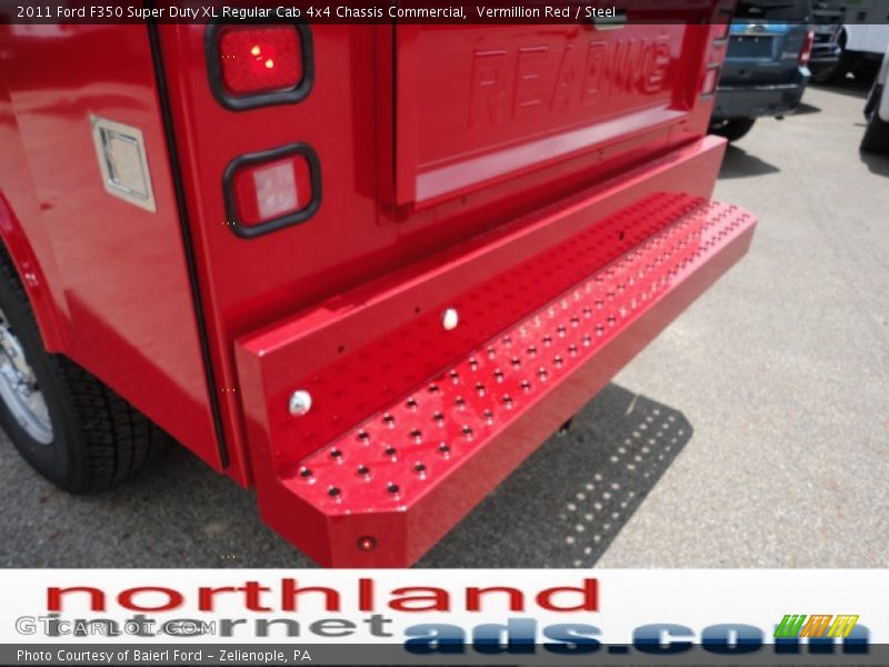 Vermillion Red / Steel 2011 Ford F350 Super Duty XL Regular Cab 4x4 Chassis Commercial