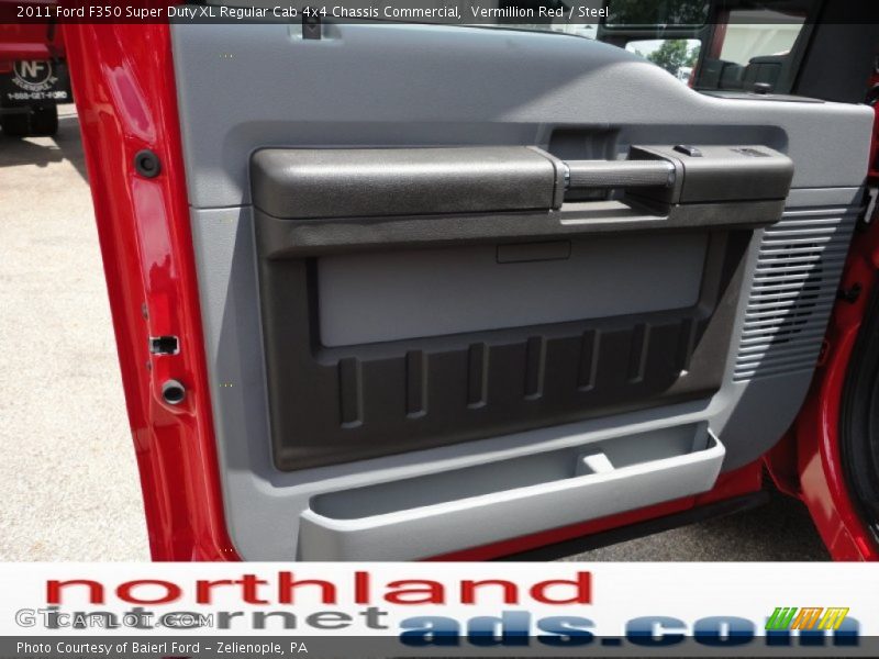 Vermillion Red / Steel 2011 Ford F350 Super Duty XL Regular Cab 4x4 Chassis Commercial