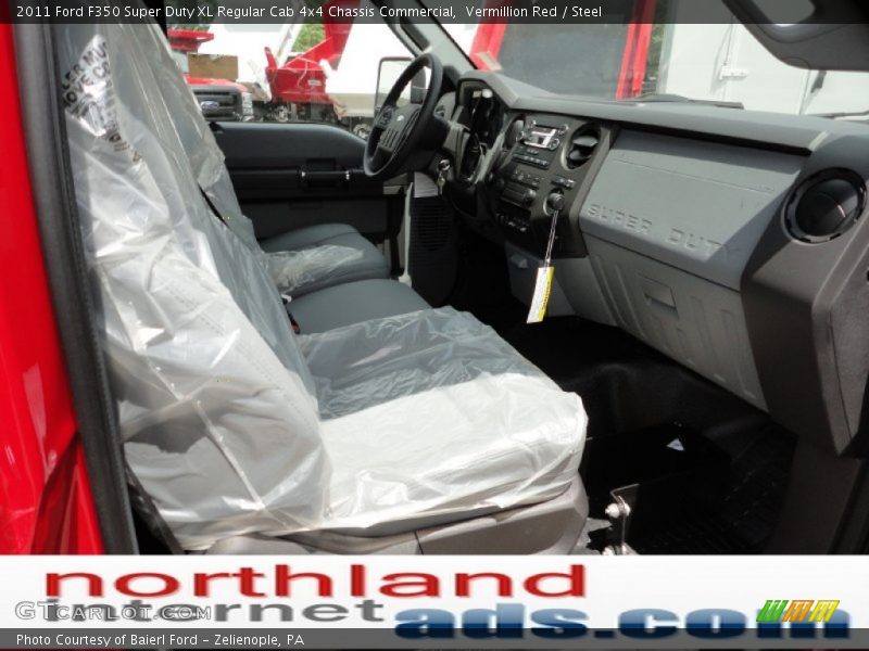 Vermillion Red / Steel 2011 Ford F350 Super Duty XL Regular Cab 4x4 Chassis Commercial