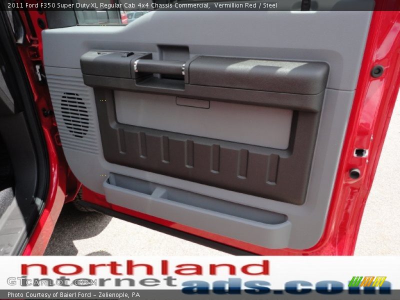 Vermillion Red / Steel 2011 Ford F350 Super Duty XL Regular Cab 4x4 Chassis Commercial