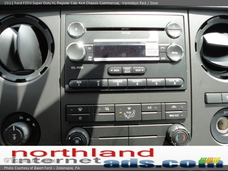 Vermillion Red / Steel 2011 Ford F350 Super Duty XL Regular Cab 4x4 Chassis Commercial