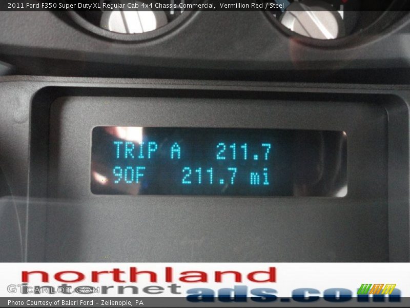 Vermillion Red / Steel 2011 Ford F350 Super Duty XL Regular Cab 4x4 Chassis Commercial