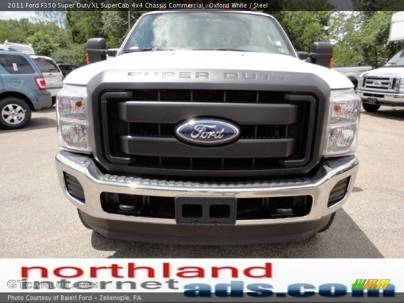 Oxford White / Steel 2011 Ford F350 Super Duty XL SuperCab 4x4 Chassis Commercial