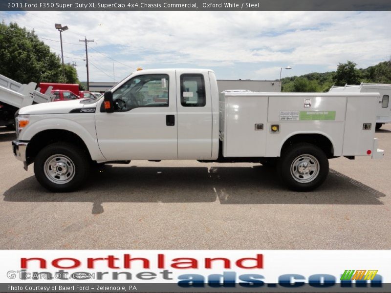 Oxford White / Steel 2011 Ford F350 Super Duty XL SuperCab 4x4 Chassis Commercial