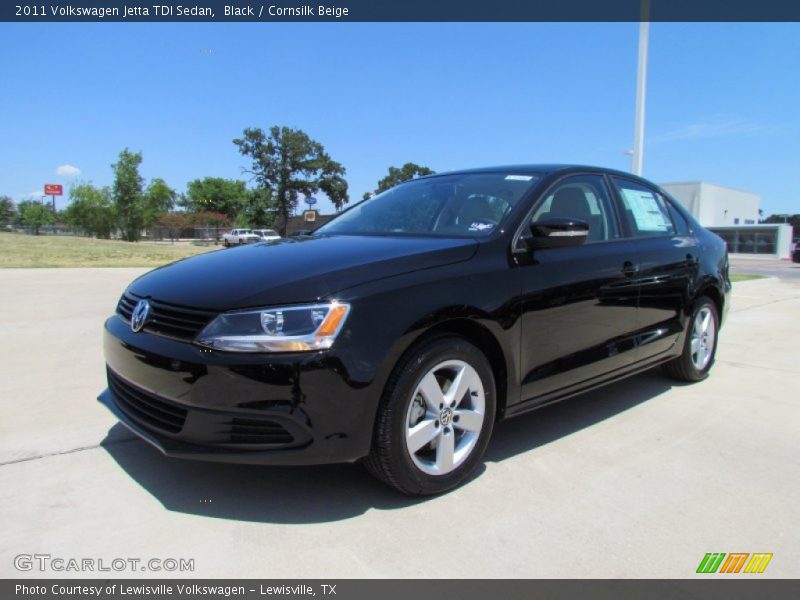 Black / Cornsilk Beige 2011 Volkswagen Jetta TDI Sedan