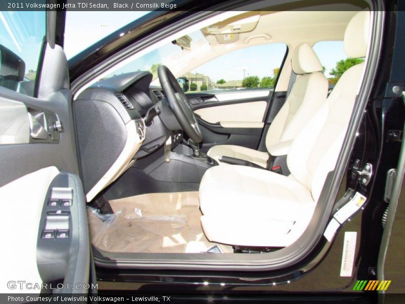 Black / Cornsilk Beige 2011 Volkswagen Jetta TDI Sedan