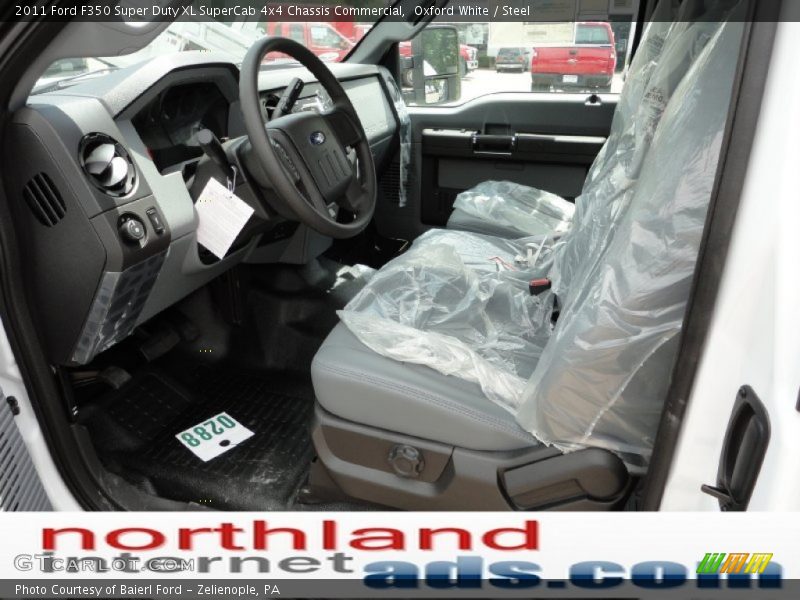 Oxford White / Steel 2011 Ford F350 Super Duty XL SuperCab 4x4 Chassis Commercial