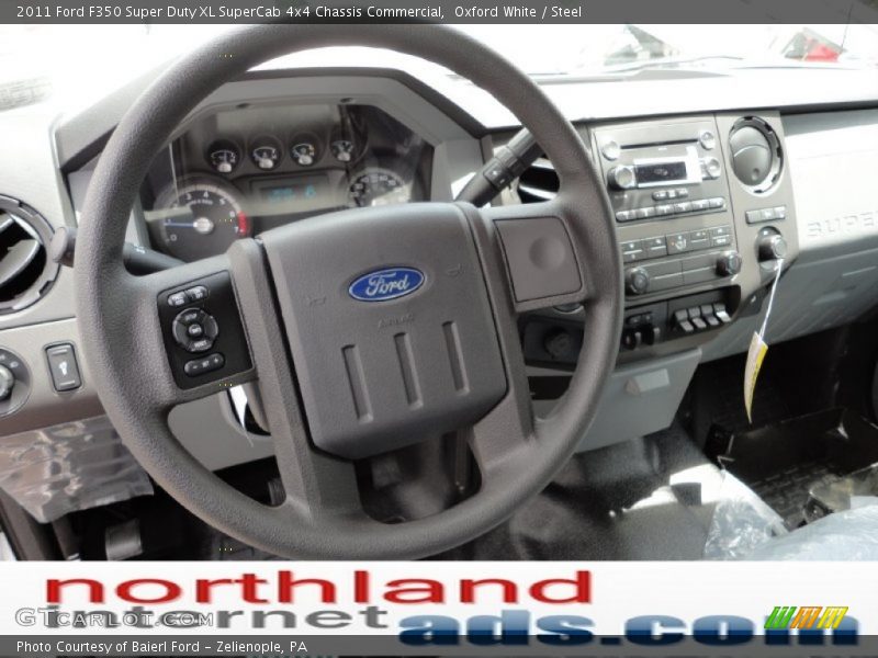 Oxford White / Steel 2011 Ford F350 Super Duty XL SuperCab 4x4 Chassis Commercial