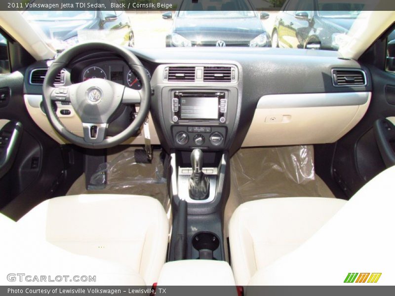 Black / Cornsilk Beige 2011 Volkswagen Jetta TDI Sedan