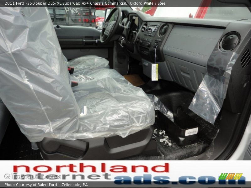 Oxford White / Steel 2011 Ford F350 Super Duty XL SuperCab 4x4 Chassis Commercial