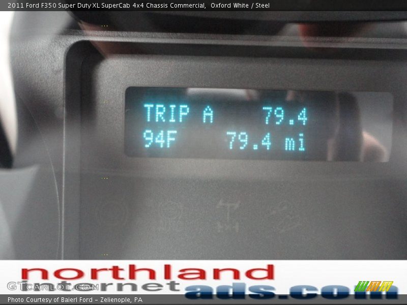 Oxford White / Steel 2011 Ford F350 Super Duty XL SuperCab 4x4 Chassis Commercial