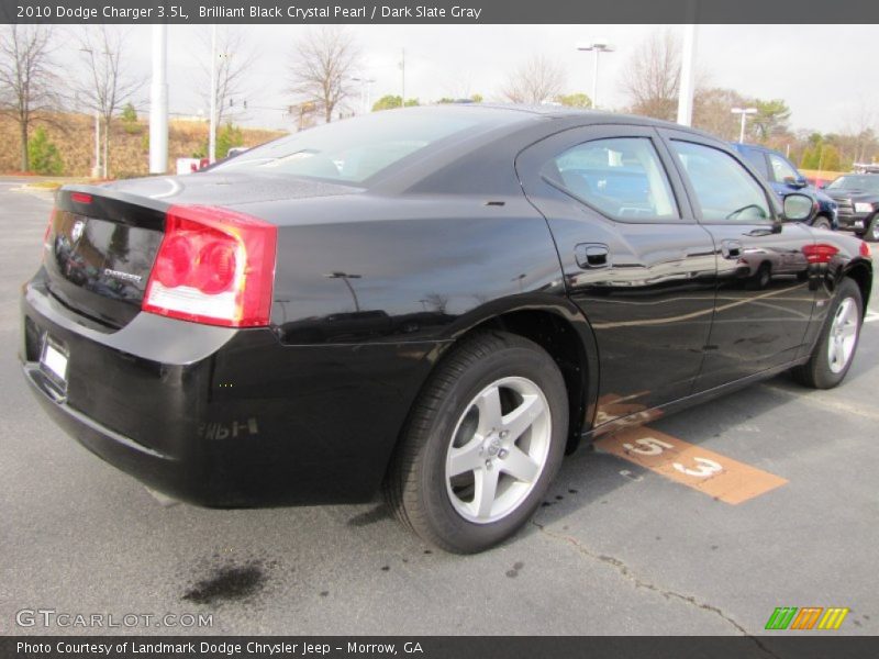 Brilliant Black Crystal Pearl / Dark Slate Gray 2010 Dodge Charger 3.5L