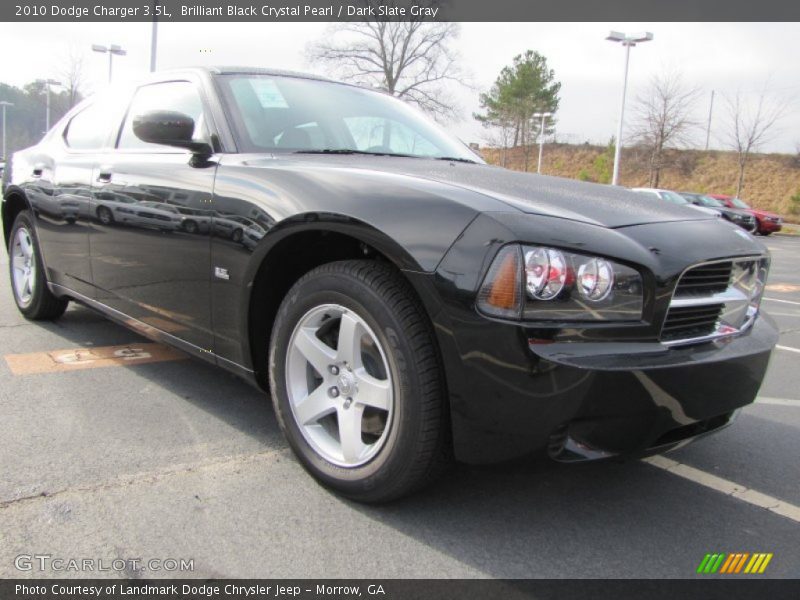 Brilliant Black Crystal Pearl / Dark Slate Gray 2010 Dodge Charger 3.5L