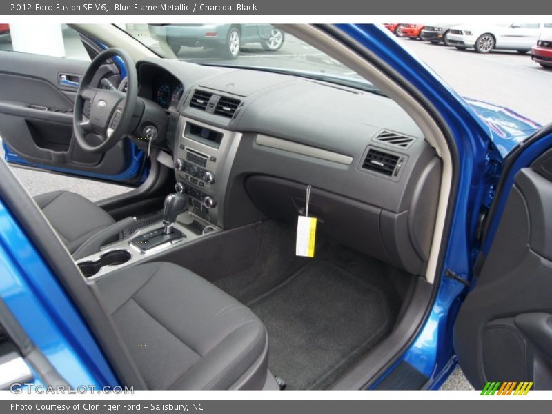 Blue Flame Metallic / Charcoal Black 2012 Ford Fusion SE V6