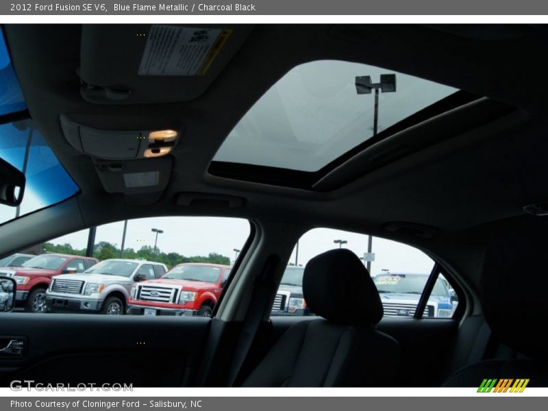 Blue Flame Metallic / Charcoal Black 2012 Ford Fusion SE V6