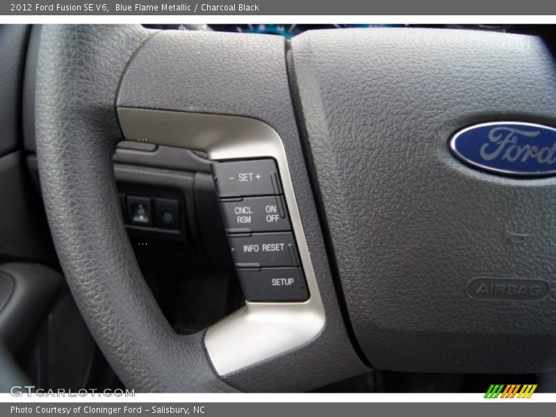 Blue Flame Metallic / Charcoal Black 2012 Ford Fusion SE V6
