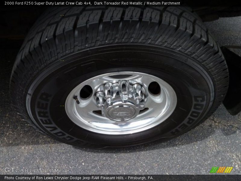 Dark Toreador Red Metallic / Medium Parchment 2000 Ford F250 Super Duty Lariat Crew Cab 4x4