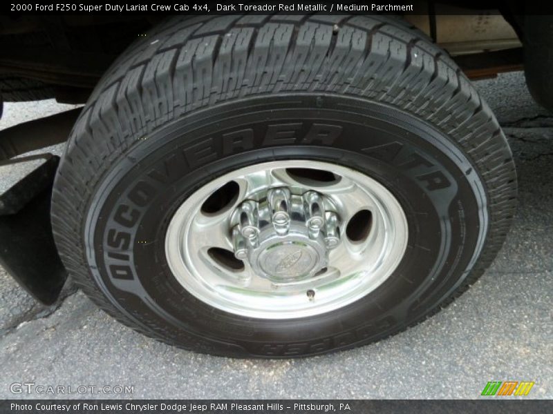 Dark Toreador Red Metallic / Medium Parchment 2000 Ford F250 Super Duty Lariat Crew Cab 4x4