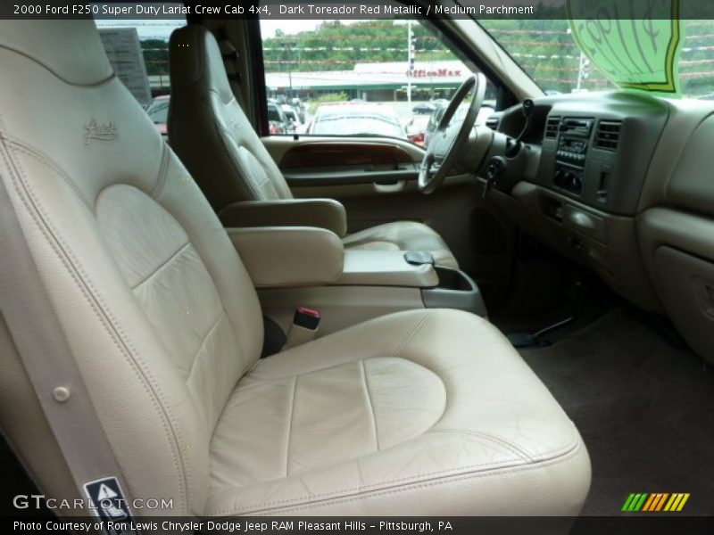 Dark Toreador Red Metallic / Medium Parchment 2000 Ford F250 Super Duty Lariat Crew Cab 4x4