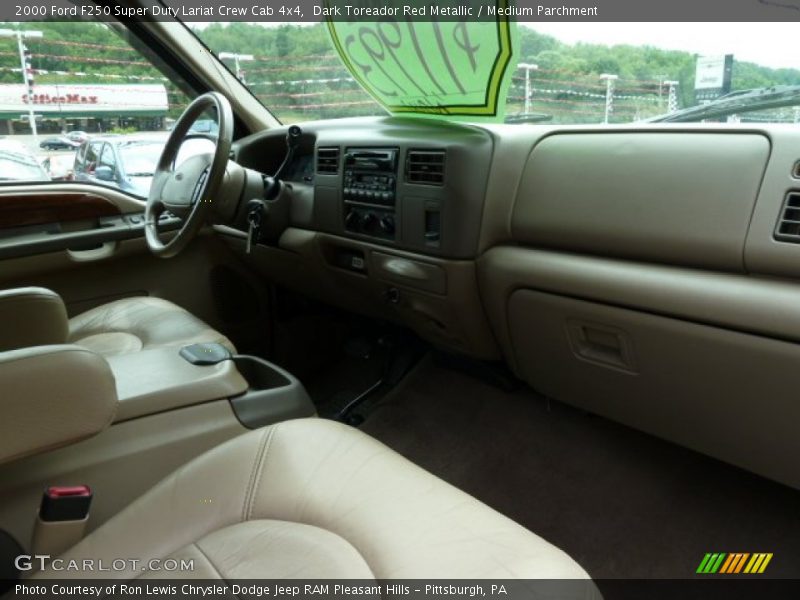 Dark Toreador Red Metallic / Medium Parchment 2000 Ford F250 Super Duty Lariat Crew Cab 4x4