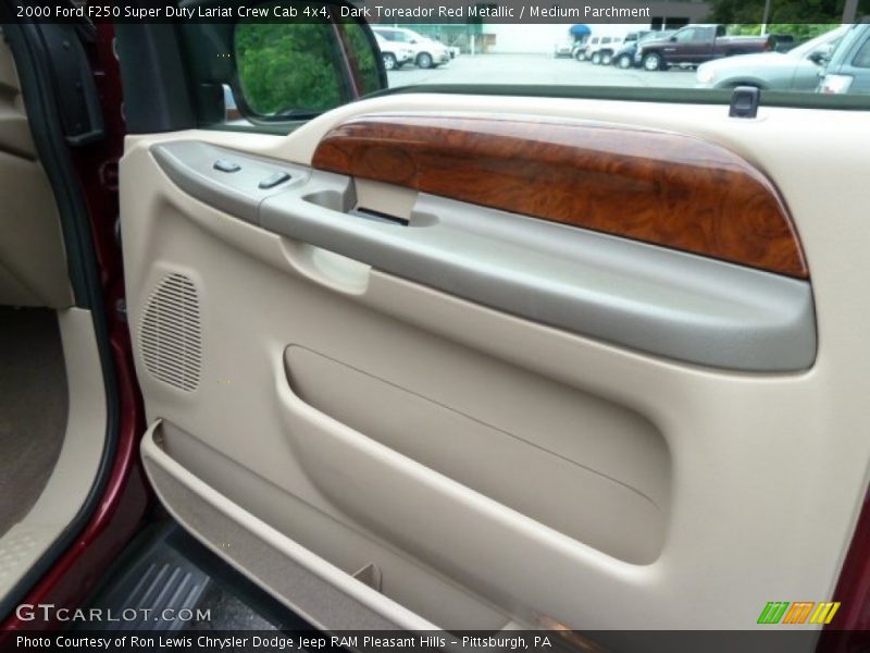 Dark Toreador Red Metallic / Medium Parchment 2000 Ford F250 Super Duty Lariat Crew Cab 4x4