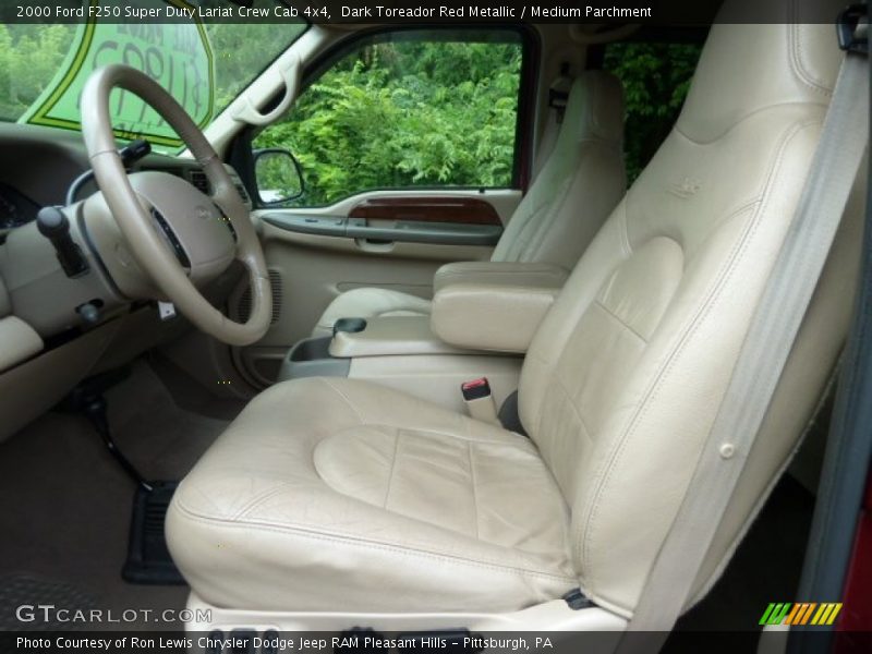 Dark Toreador Red Metallic / Medium Parchment 2000 Ford F250 Super Duty Lariat Crew Cab 4x4
