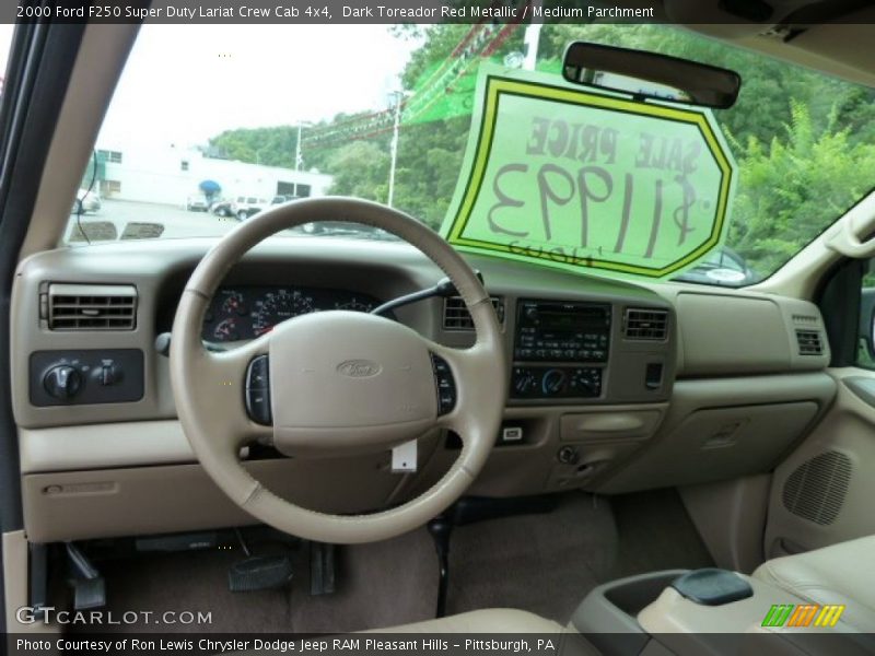 Dark Toreador Red Metallic / Medium Parchment 2000 Ford F250 Super Duty Lariat Crew Cab 4x4