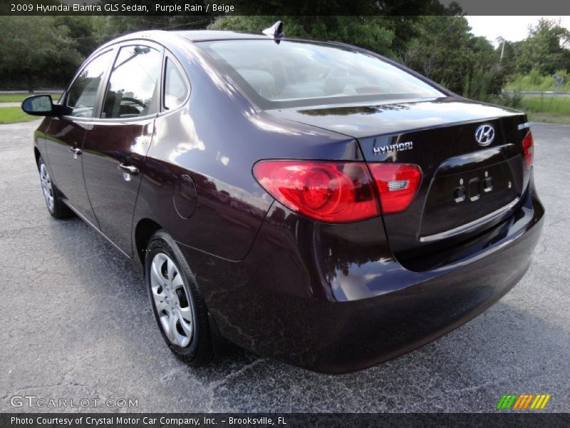 Purple Rain / Beige 2009 Hyundai Elantra GLS Sedan