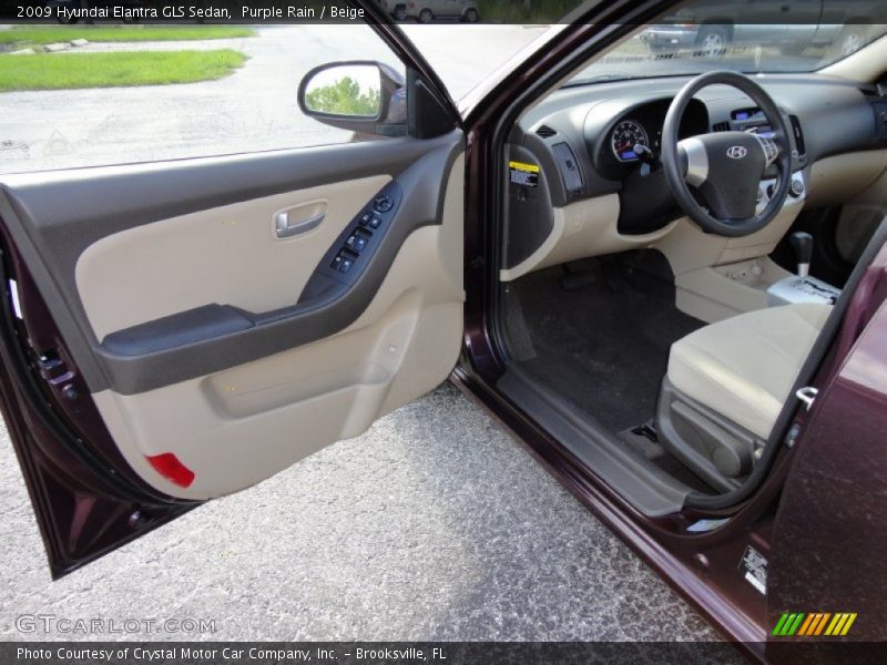Purple Rain / Beige 2009 Hyundai Elantra GLS Sedan