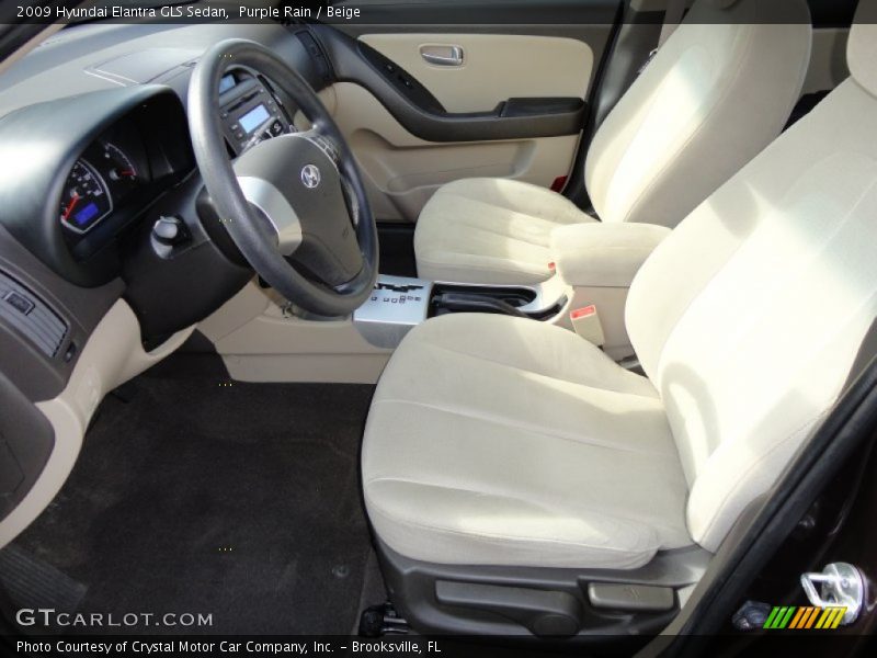 Purple Rain / Beige 2009 Hyundai Elantra GLS Sedan