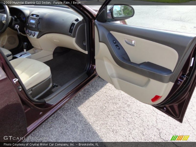 Purple Rain / Beige 2009 Hyundai Elantra GLS Sedan