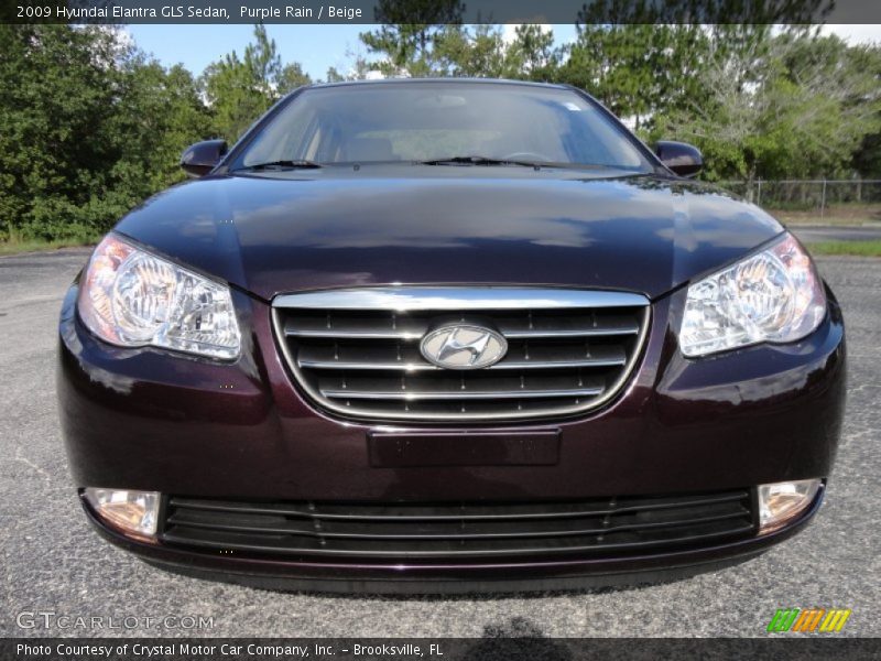 Purple Rain / Beige 2009 Hyundai Elantra GLS Sedan