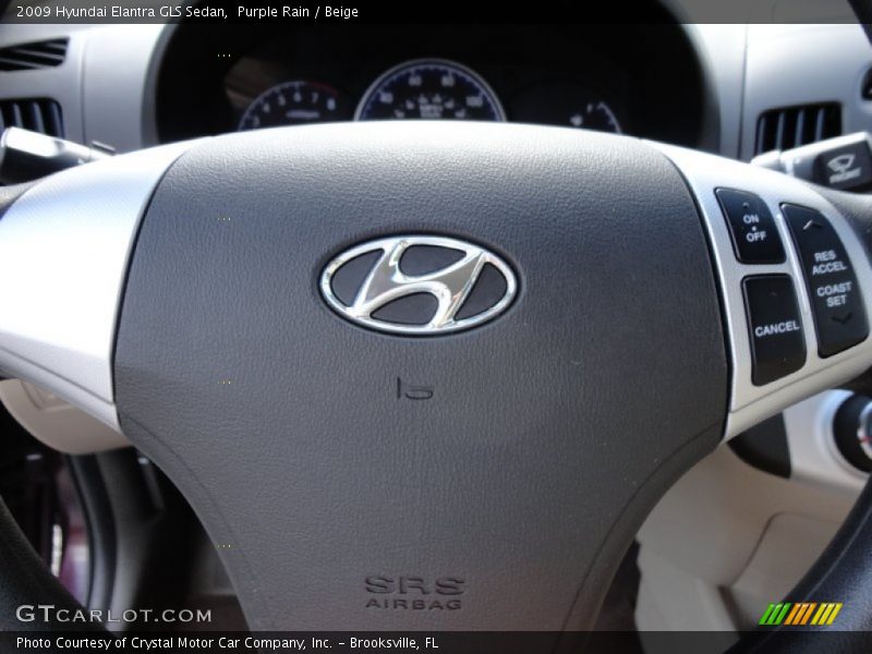 Purple Rain / Beige 2009 Hyundai Elantra GLS Sedan