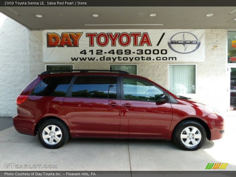 Salsa Red Pearl / Stone 2009 Toyota Sienna LE