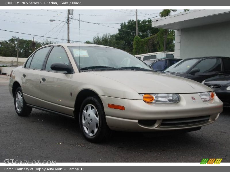 Gold / Black 2000 Saturn S Series SL1 Sedan