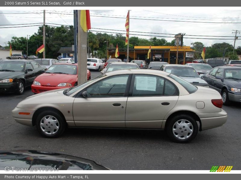 Gold / Black 2000 Saturn S Series SL1 Sedan