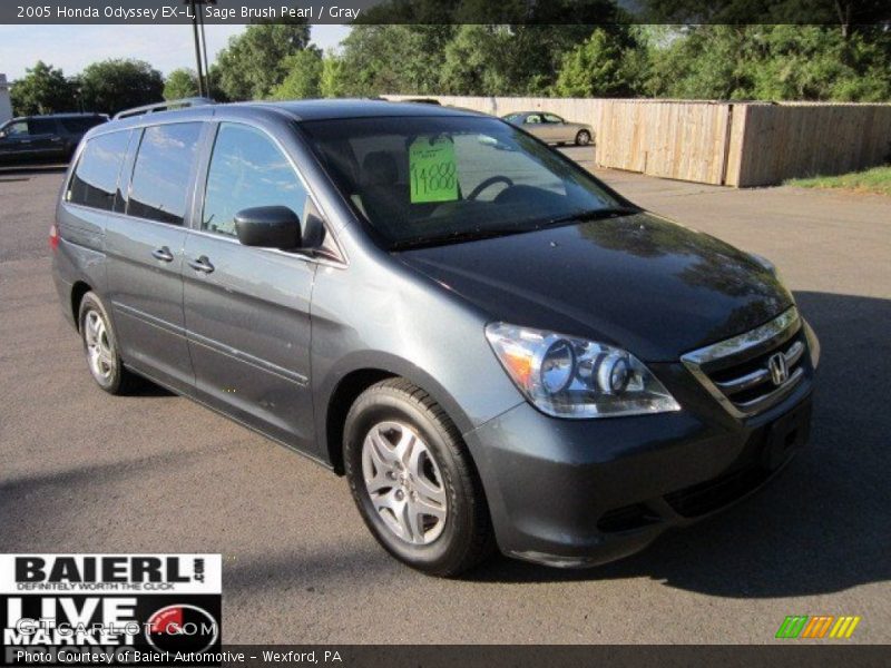 Sage Brush Pearl / Gray 2005 Honda Odyssey EX-L