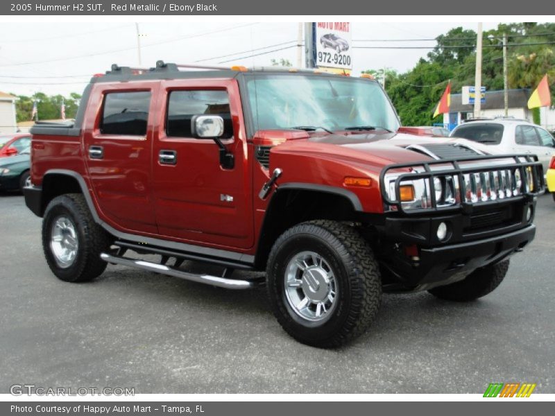 Red Metallic / Ebony Black 2005 Hummer H2 SUT