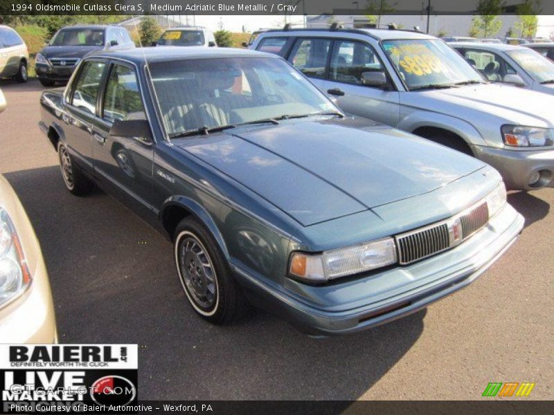 Medium Adriatic Blue Metallic / Gray 1994 Oldsmobile Cutlass Ciera S